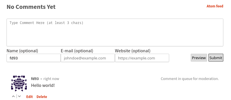 Picture of Isso comment embed