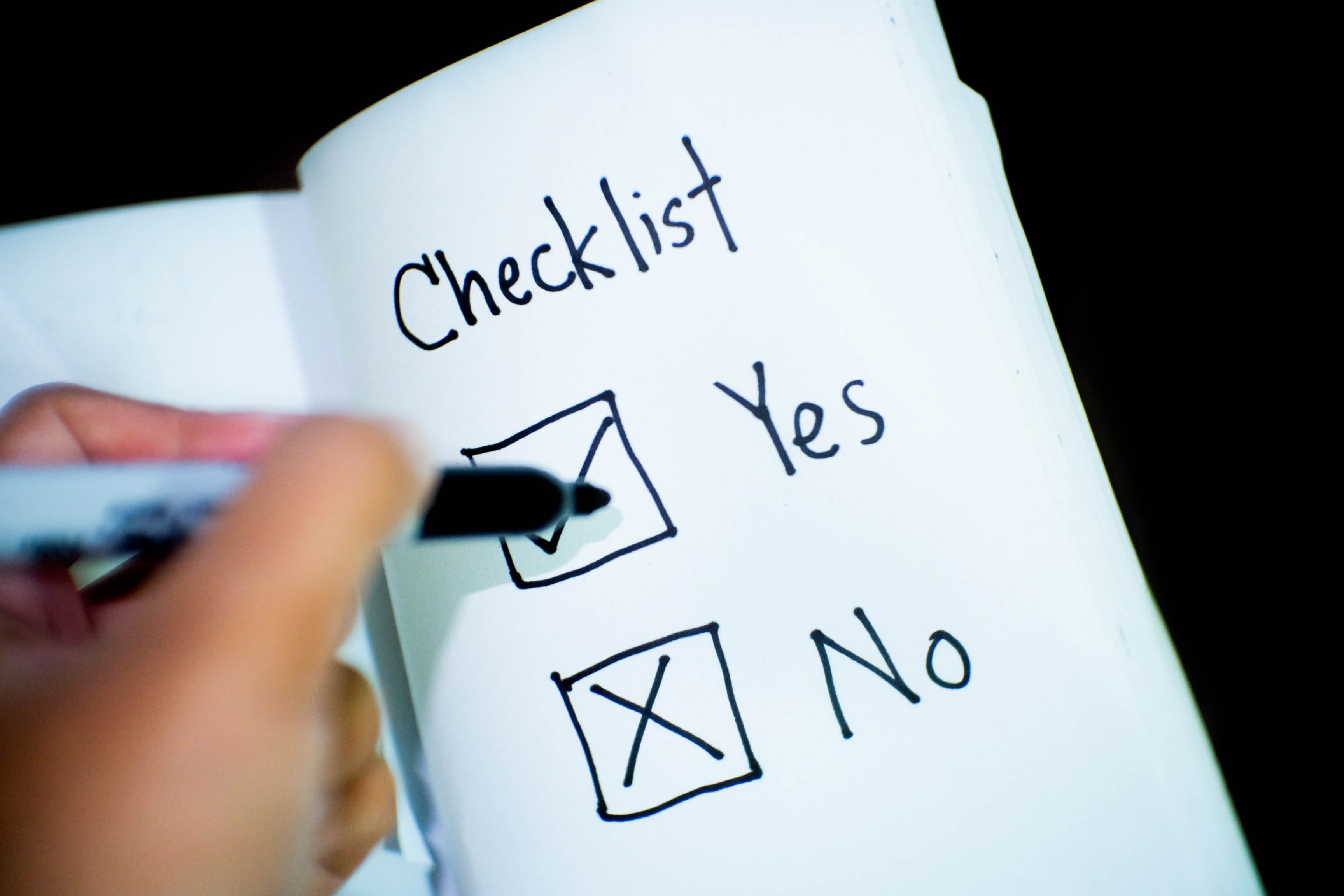 Checklists are a special form of ToDo list which can help clarity.